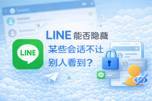 LINE 能否隐藏某些会话不让别人看到？